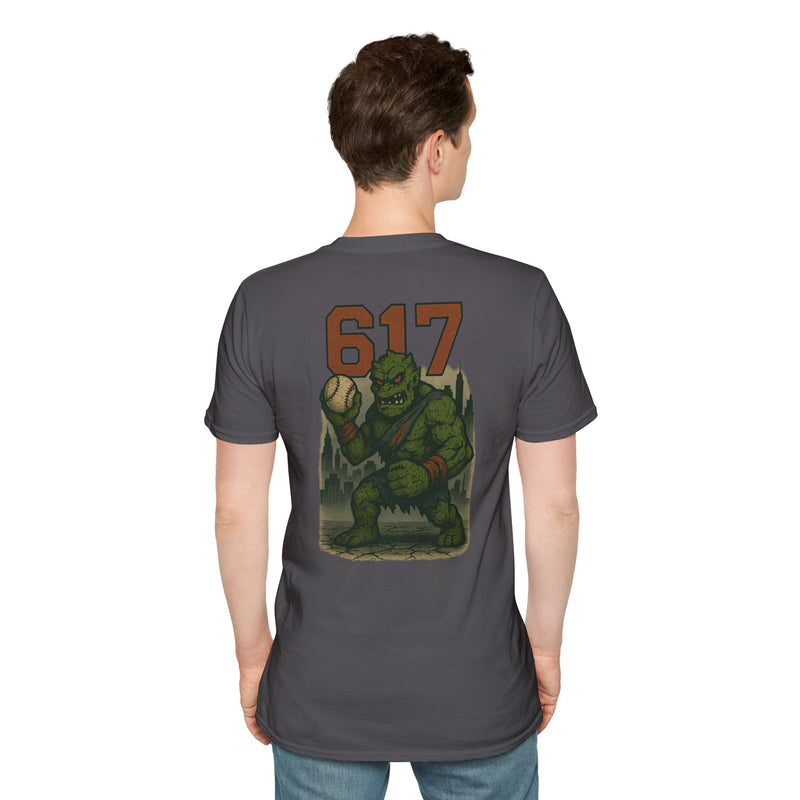 The Green Mauler | Boston Area Code Baseball Tee