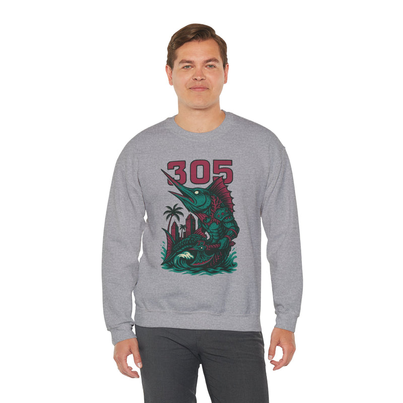 The Deepwake Sovereign | Miami Area Code Baseball Sweatshirt