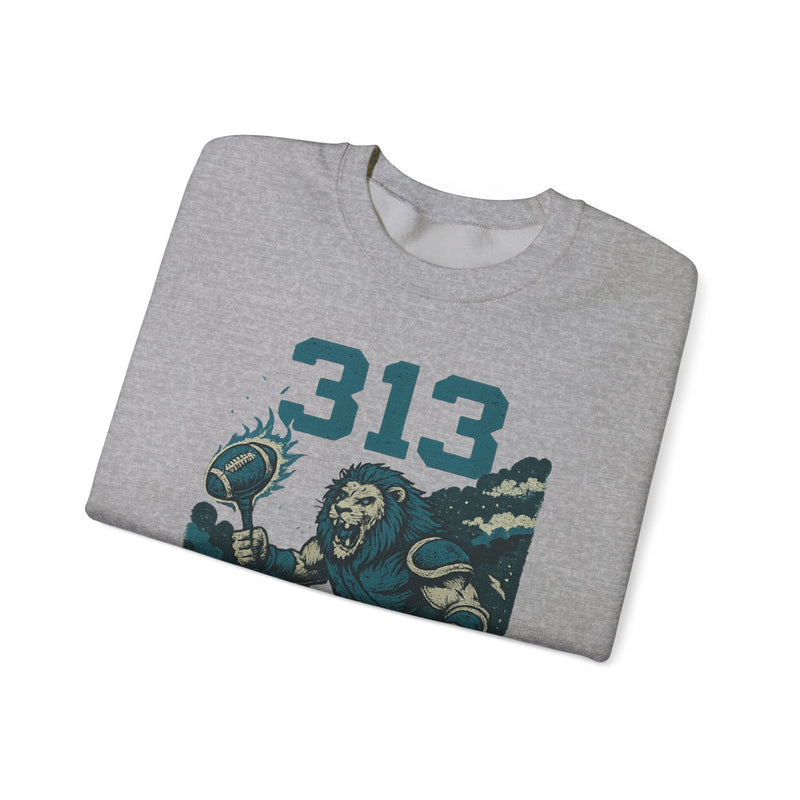 The Roarline King | Detroit Area Code Football Sweatshirt