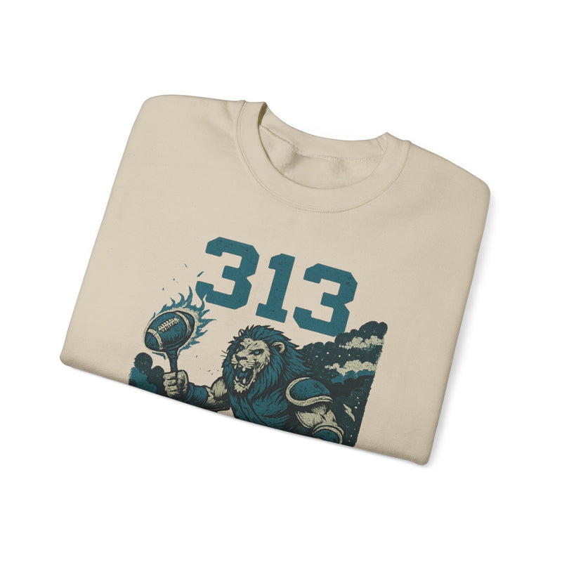 The Roarline King | Detroit Area Code Football Sweatshirt
