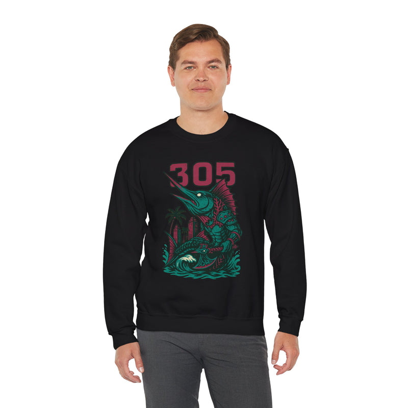 The Deepwake Sovereign | Miami Area Code Baseball Sweatshirt