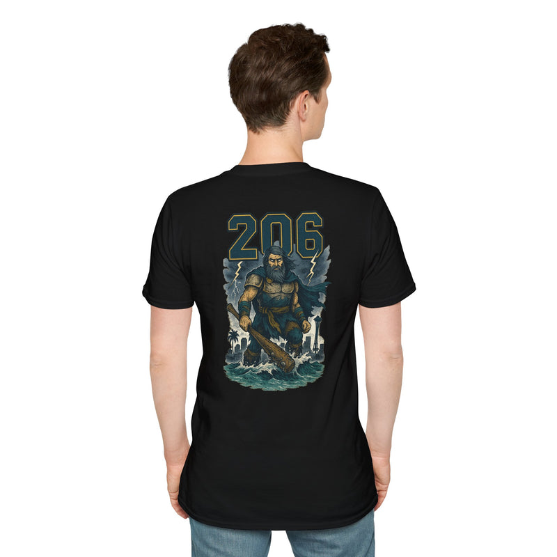 The Deep Surge Sovereign | Seattle Area Code Baseball Tee