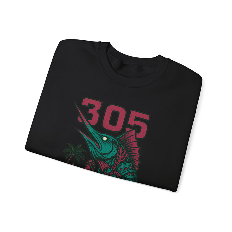 The Deepwake Sovereign | Miami Area Code Baseball Sweatshirt