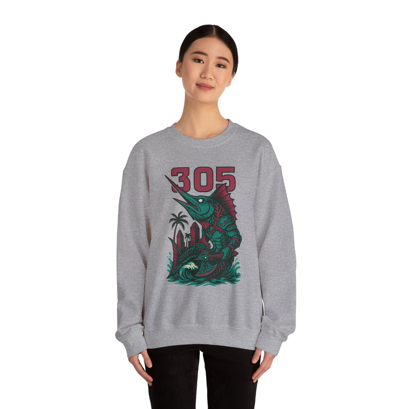The Deepwake Sovereign | Miami Area Code Baseball Sweatshirt