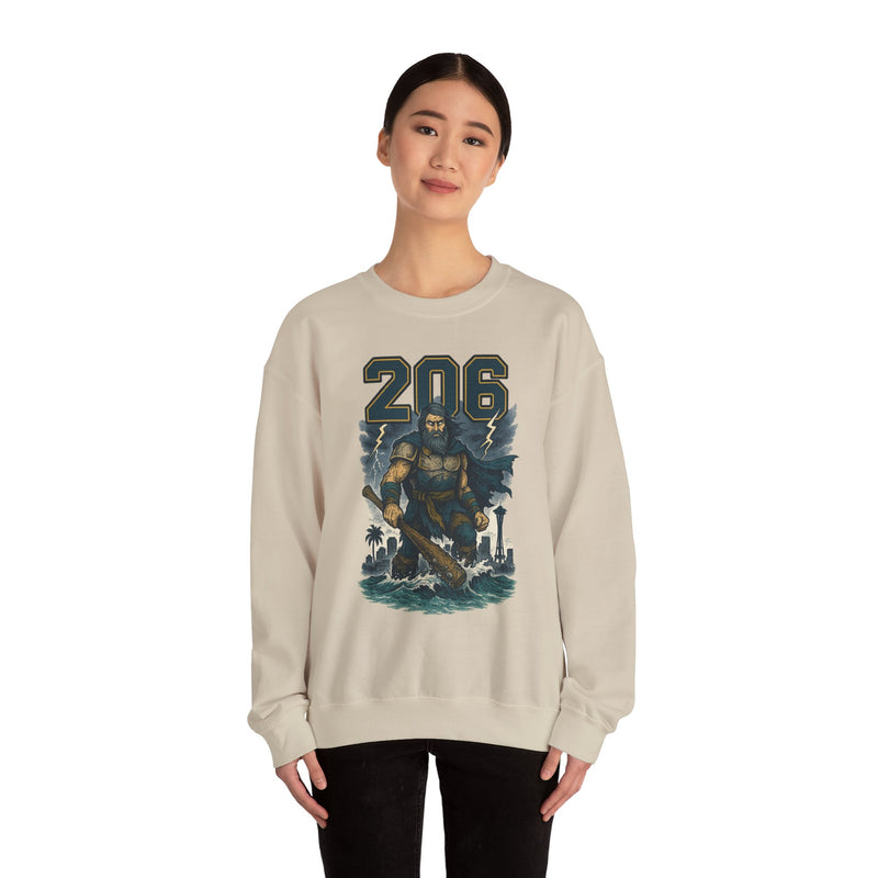 The Deep Surge Sovereign | Seattle Area Code Baseball Sweatshirt