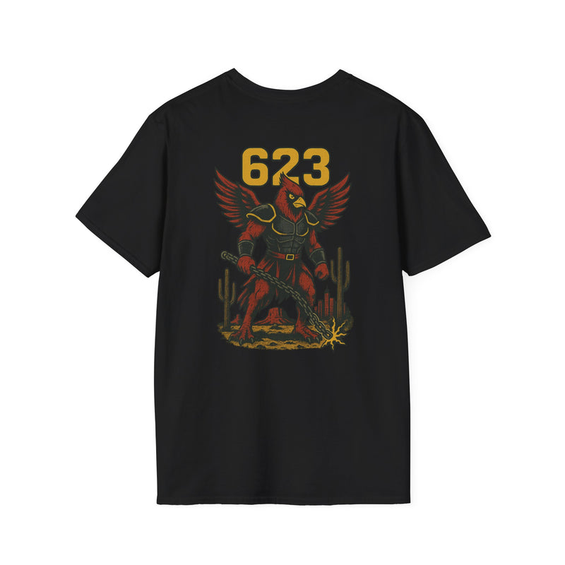 The Chainbound Sentinel | Arizona Area Code Football Tee