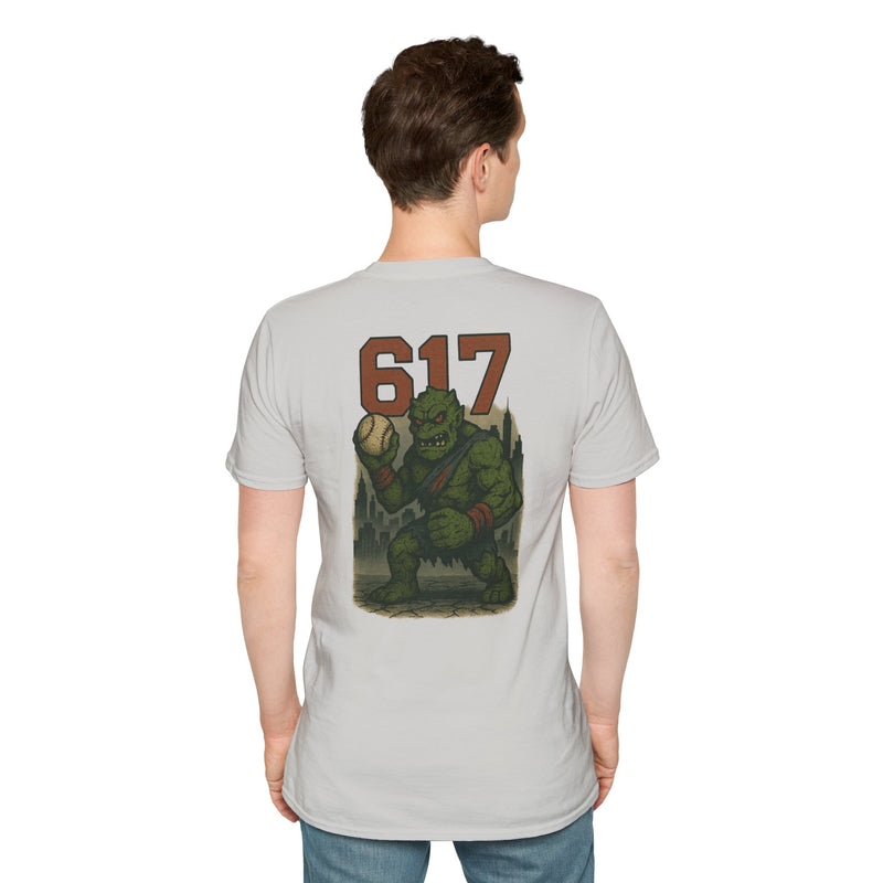 The Green Mauler | Boston Area Code Baseball Tee