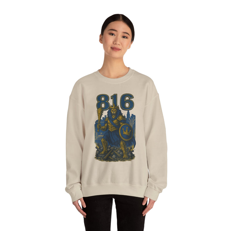 The Embermane King | Kansas City Area Code Baseball Sweatshirt