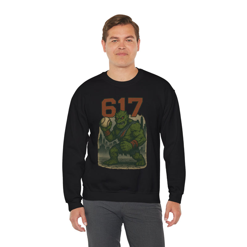 The Green Mauler | Boston Area Code Baseball Sweatshirt