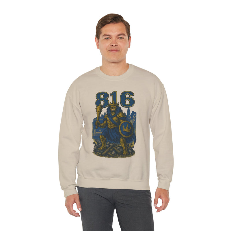 The Embermane King | Kansas City Area Code Baseball Sweatshirt