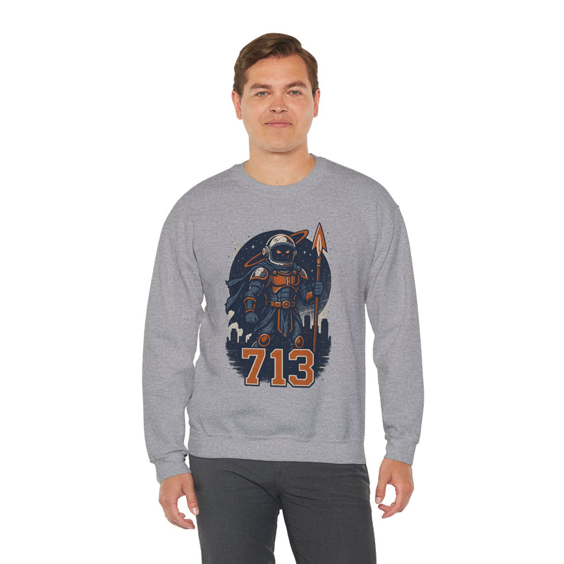 The Voidborn Warden | Houston Area Code Baseball Sweatshirt