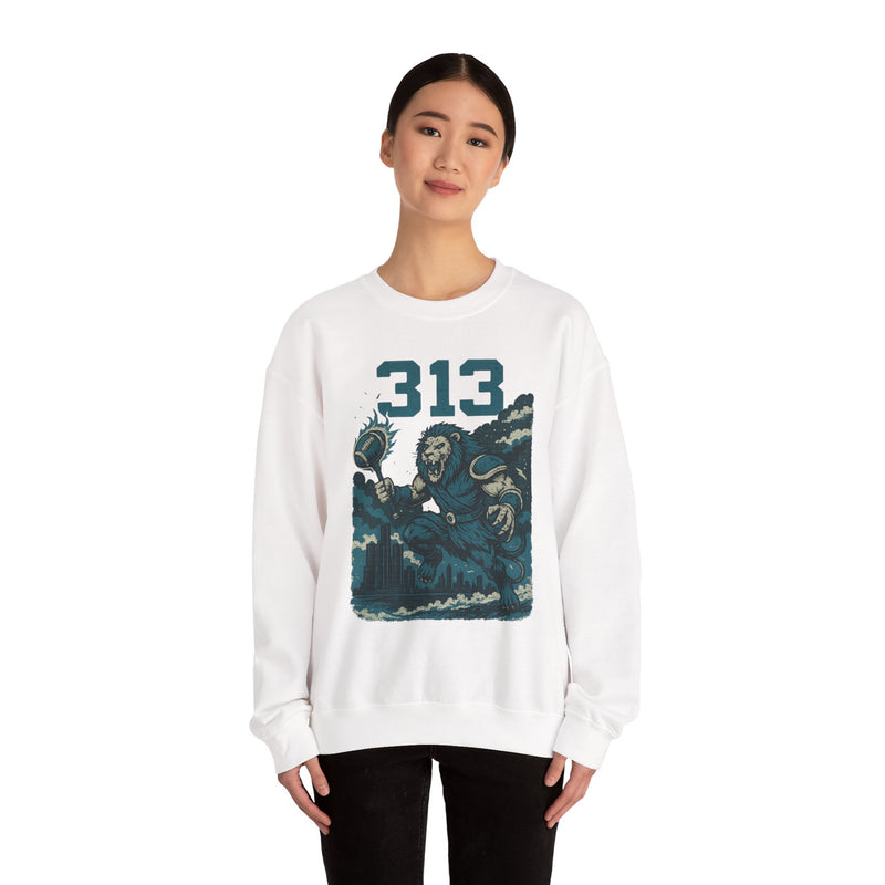 The Roarline King | Detroit Area Code Football Sweatshirt