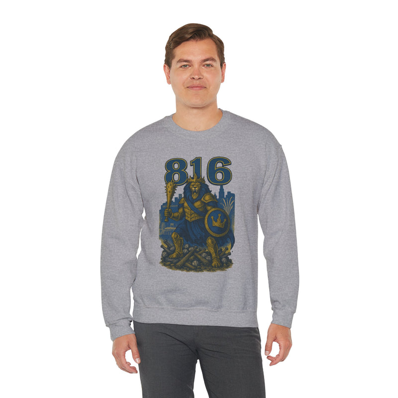 The Embermane King | Kansas City Area Code Baseball Sweatshirt
