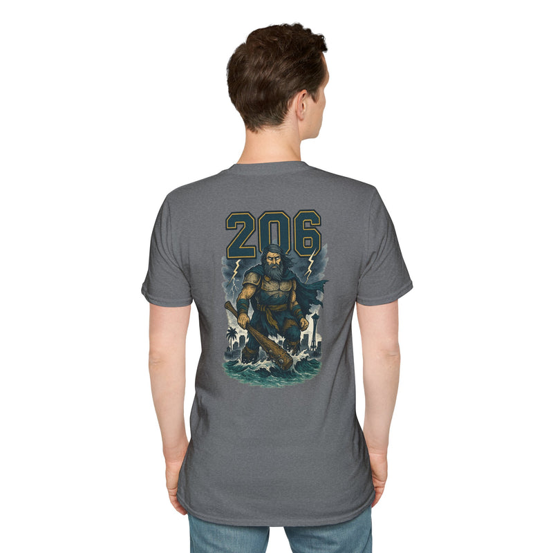 The Deep Surge Sovereign | Seattle Area Code Baseball Tee