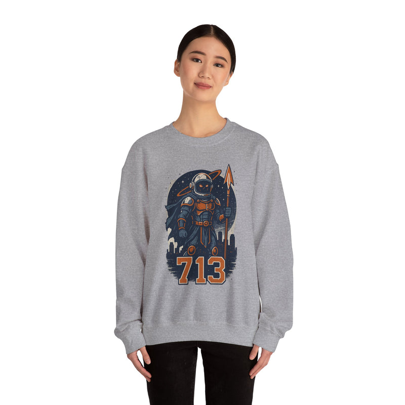 The Voidborn Warden | Houston Area Code Baseball Sweatshirt