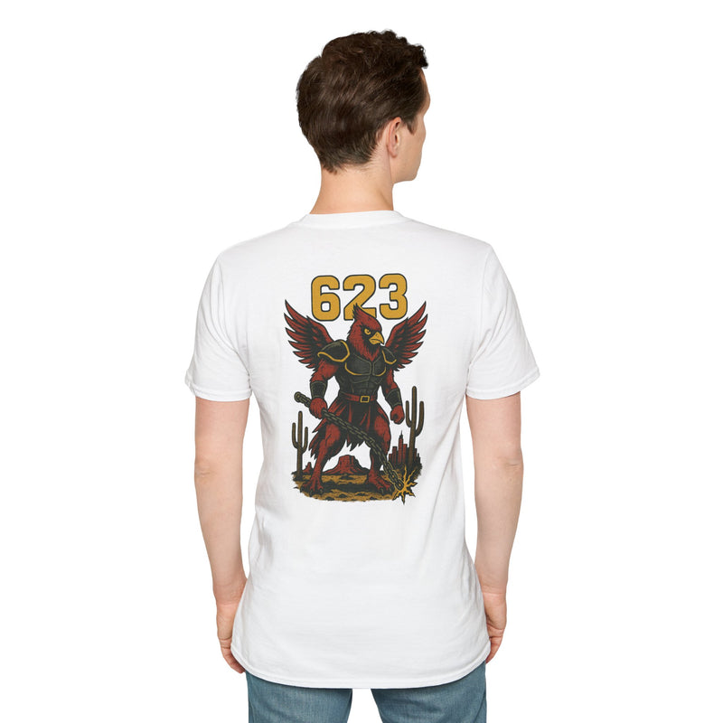 The Chainbound Sentinel | Arizona Area Code Football Tee