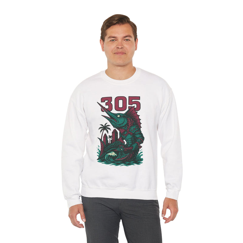 The Deepwake Sovereign | Miami Area Code Baseball Sweatshirt