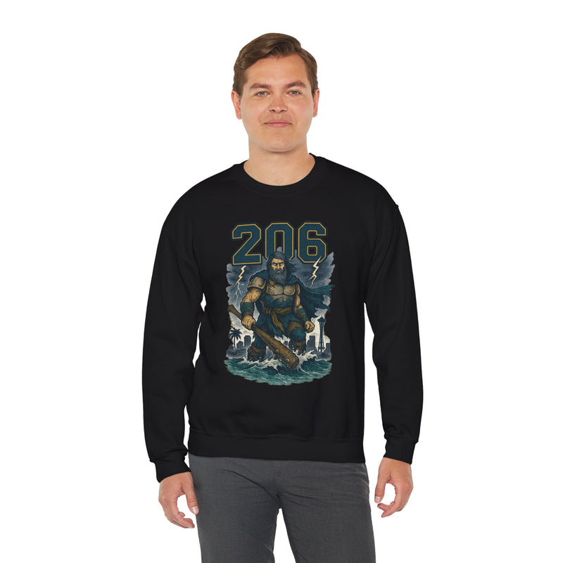 The Deep Surge Sovereign | Seattle Area Code Baseball Sweatshirt