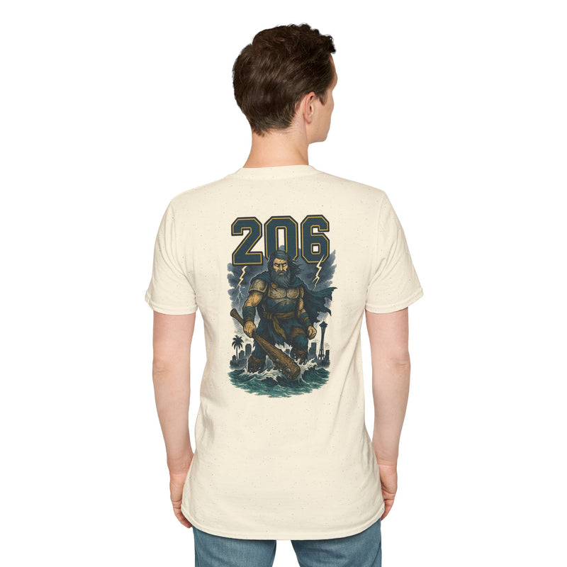 The Deep Surge Sovereign | Seattle Area Code Baseball Tee