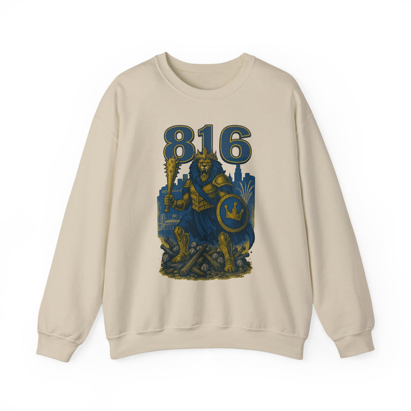 The Embermane King | Kansas City Area Code Baseball Sweatshirt