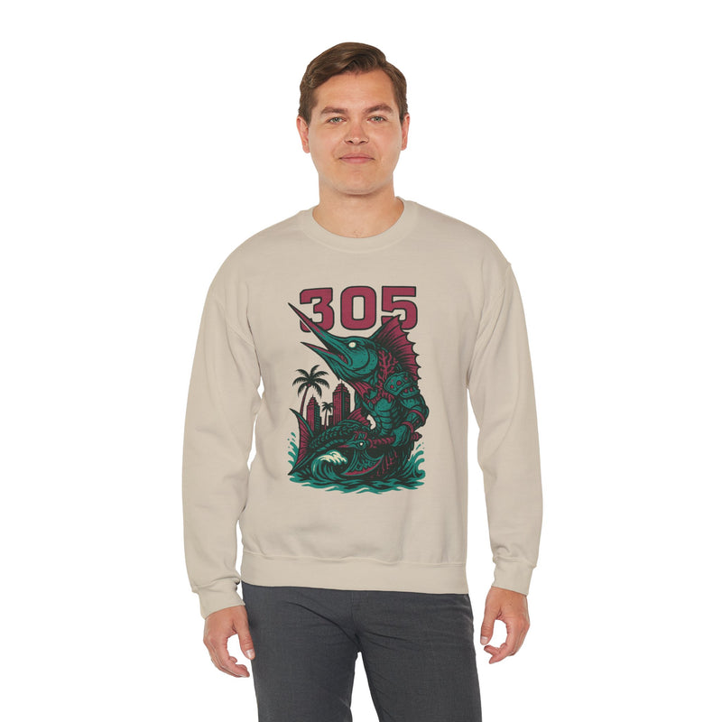 The Deepwake Sovereign | Miami Area Code Baseball Sweatshirt