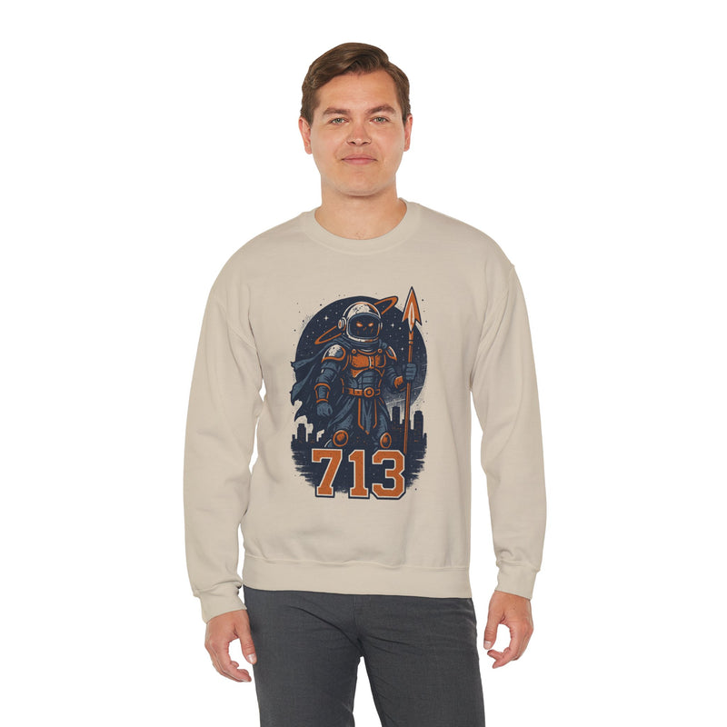 The Voidborn Warden | Houston Area Code Baseball Sweatshirt