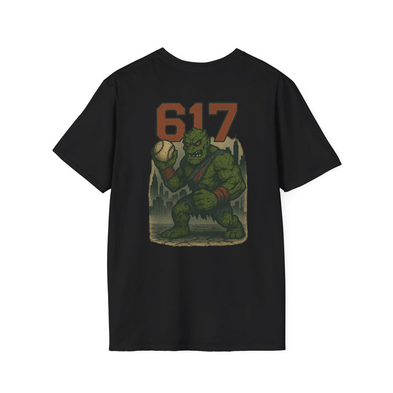 The Green Mauler | Boston Area Code Baseball Tee