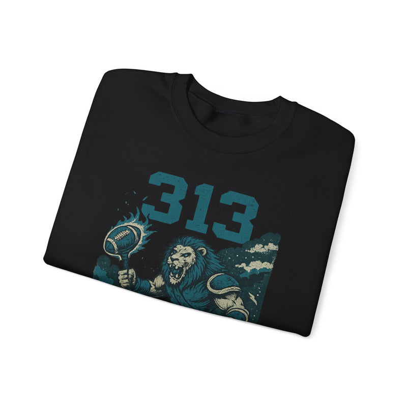 The Roarline King | Detroit Area Code Football Sweatshirt