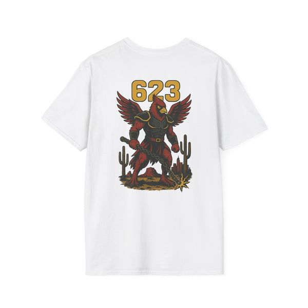 The Chainbound Sentinel | Arizona Area Code Football Tee