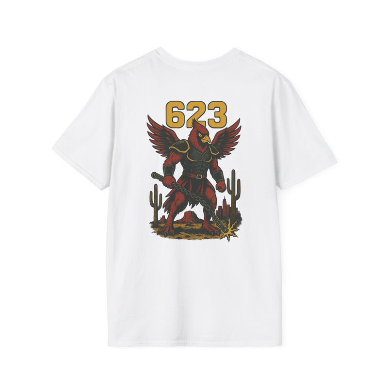 The Chainbound Sentinel | Arizona Area Code Football Tee