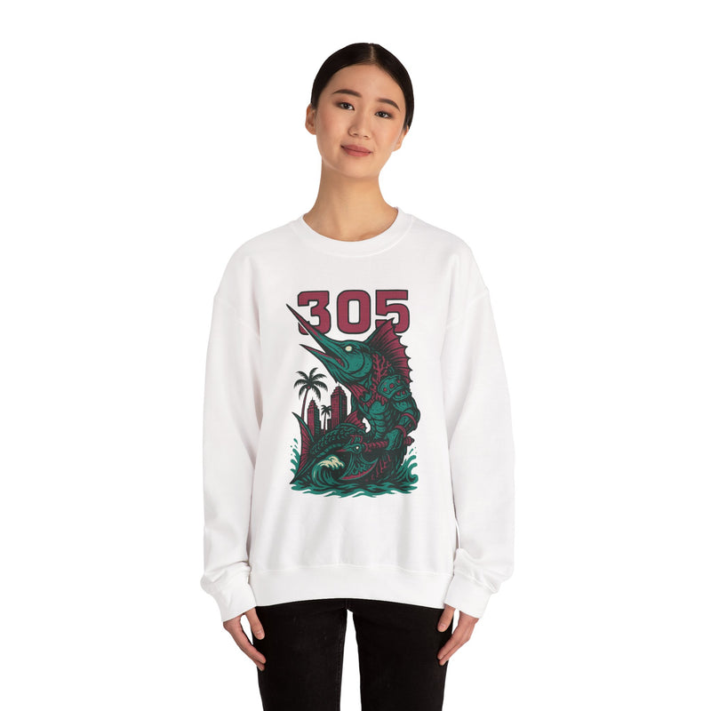 The Deepwake Sovereign | Miami Area Code Baseball Sweatshirt