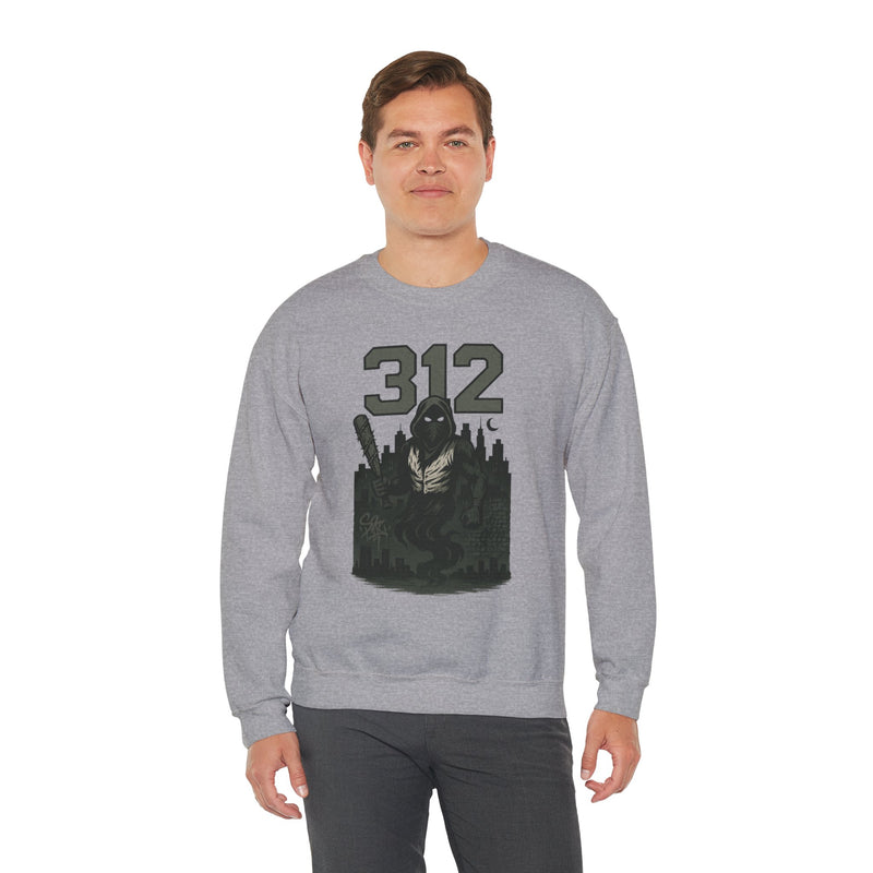 The Blackened Mark | Chicago Area Code Baseball Sweatshirt
