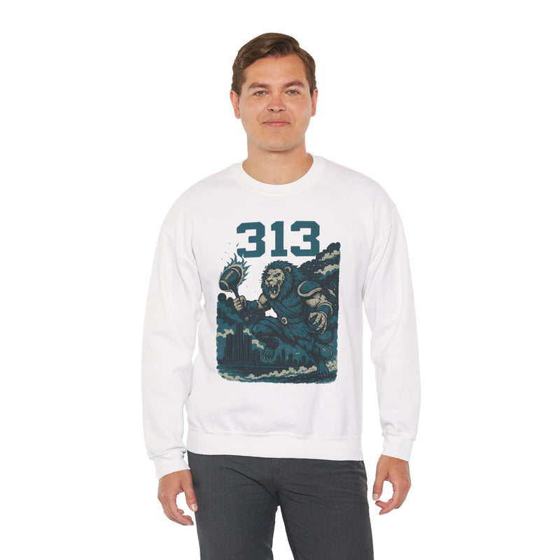 The Roarline King | Detroit Area Code Football Sweatshirt