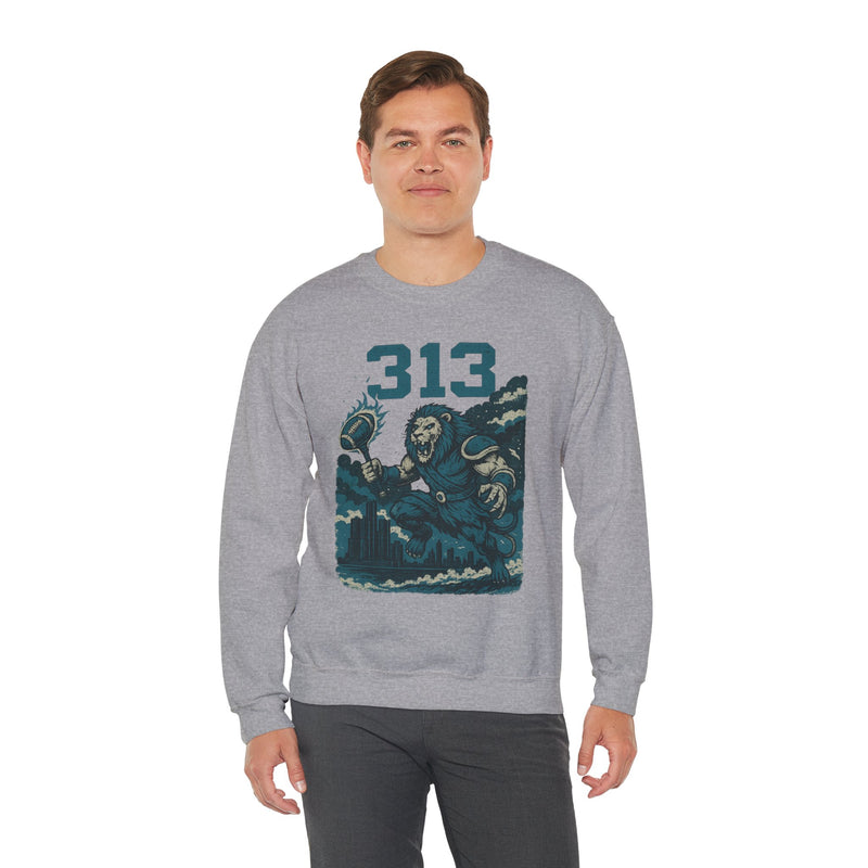 The Roarline King | Detroit Area Code Football Sweatshirt