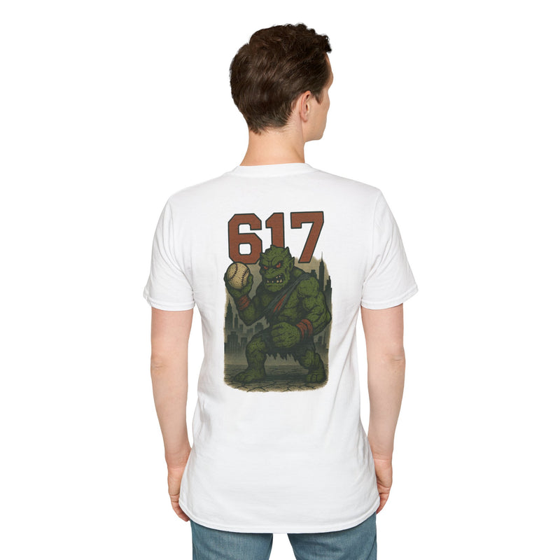 The Green Mauler | Boston Area Code Baseball Tee