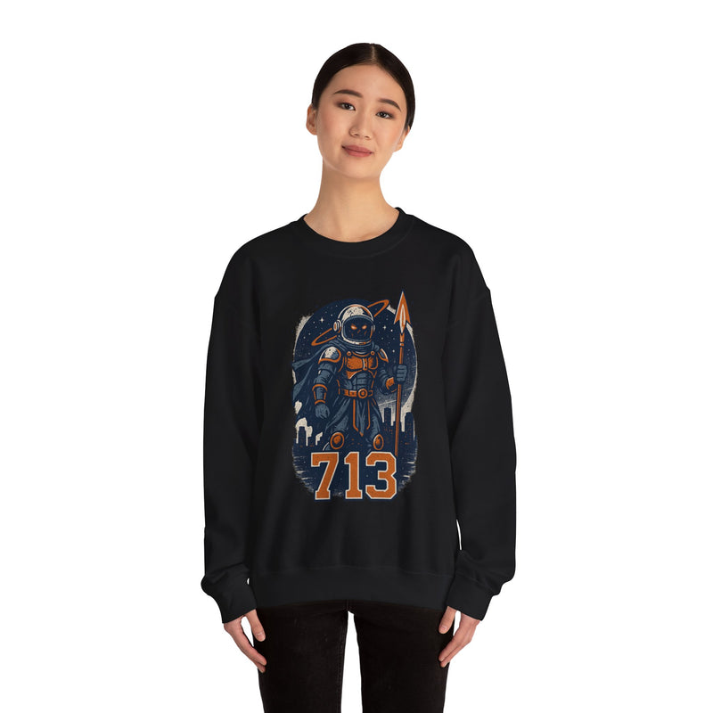 The Voidborn Warden | Houston Area Code Baseball Sweatshirt