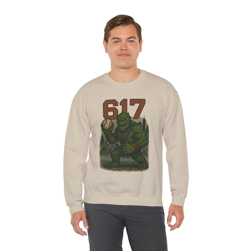 The Green Mauler | Boston Area Code Baseball Sweatshirt