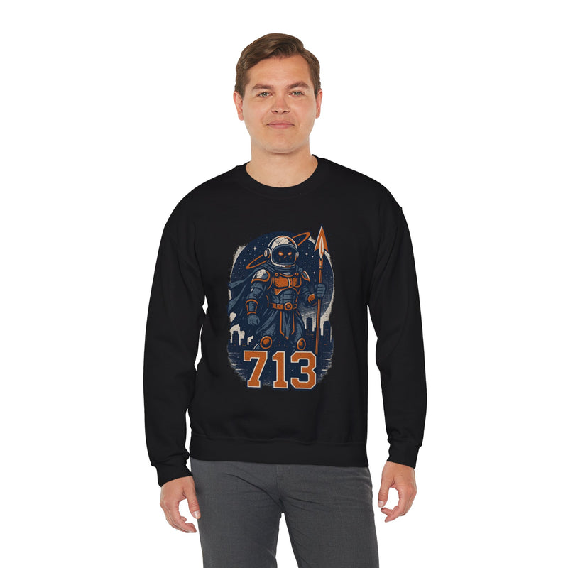 The Voidborn Warden | Houston Area Code Baseball Sweatshirt