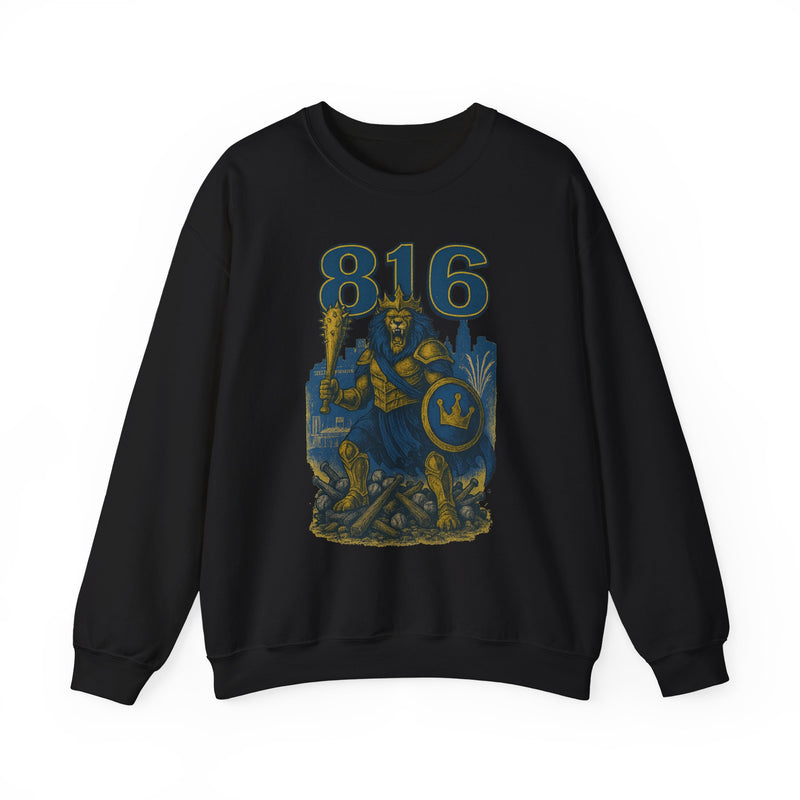 The Embermane King | Kansas City Area Code Baseball Sweatshirt